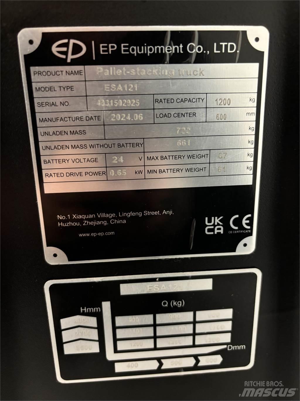 ESA 121 Ručni električni viličar