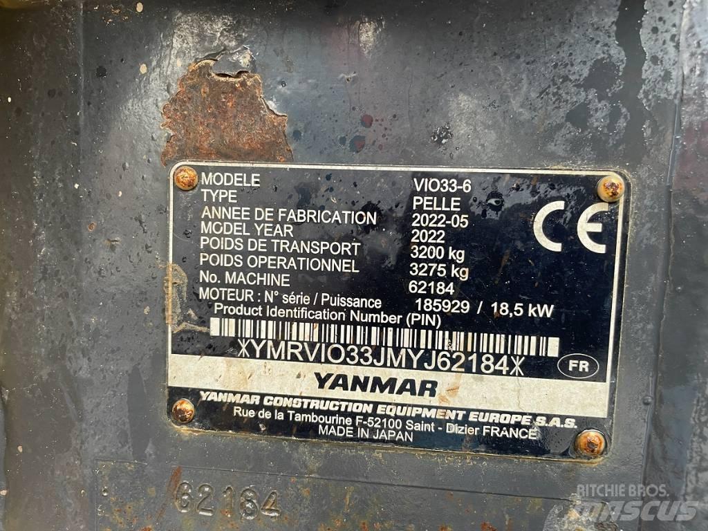 Yanmar Vio 33 U Mini bageri <7t