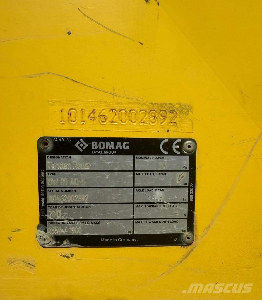 Bomag BW 80 AD-5 Valjci sa dvojnim bubnjem