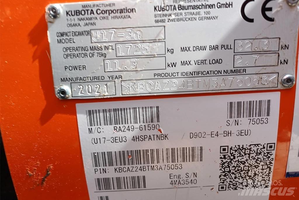 Kubota U 17-3 Mini bageri <7t