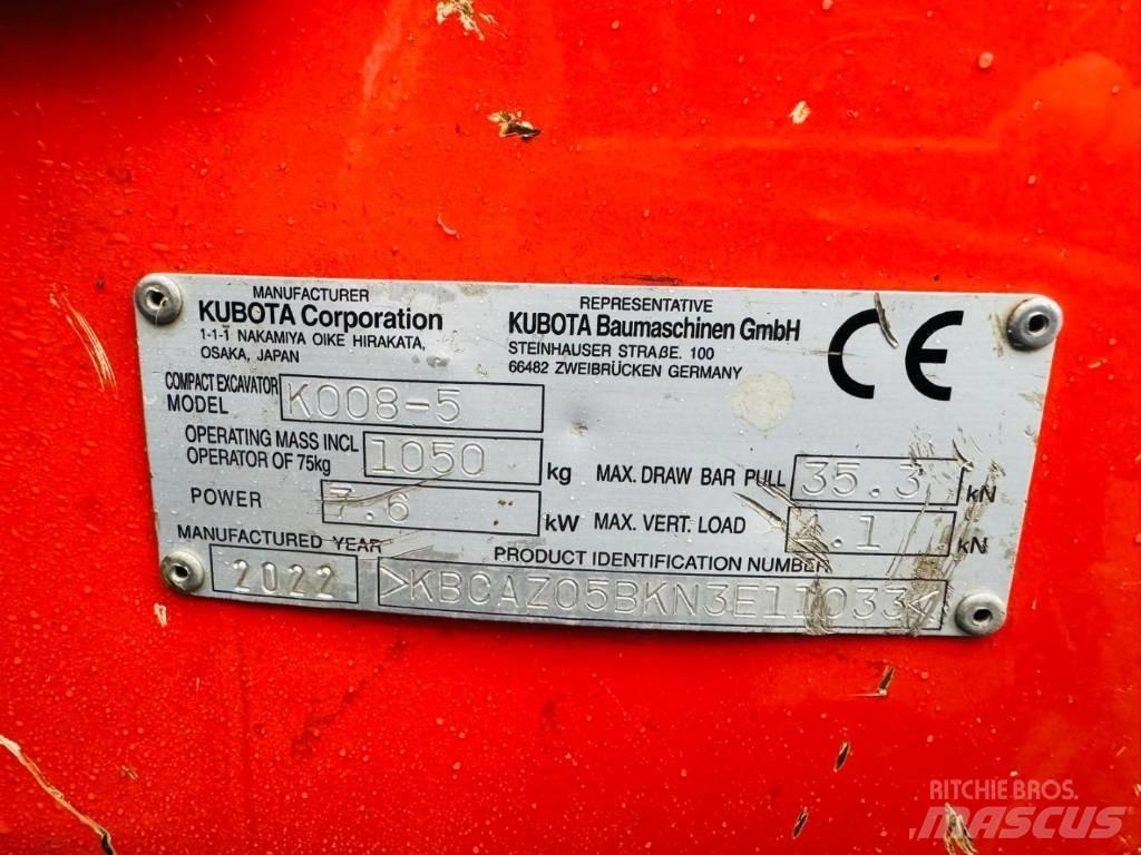 Kubota K008-5 Mini bageri <7t
