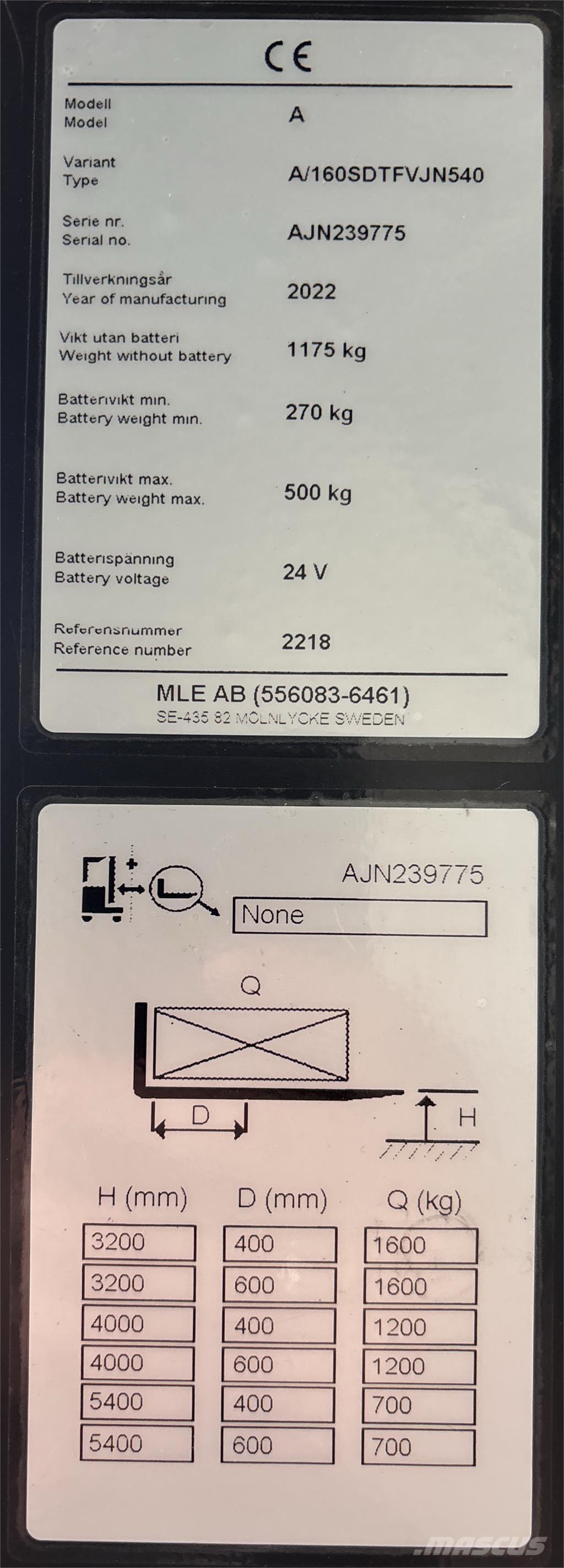 Atlet A160 Samopogonski ručni viličari