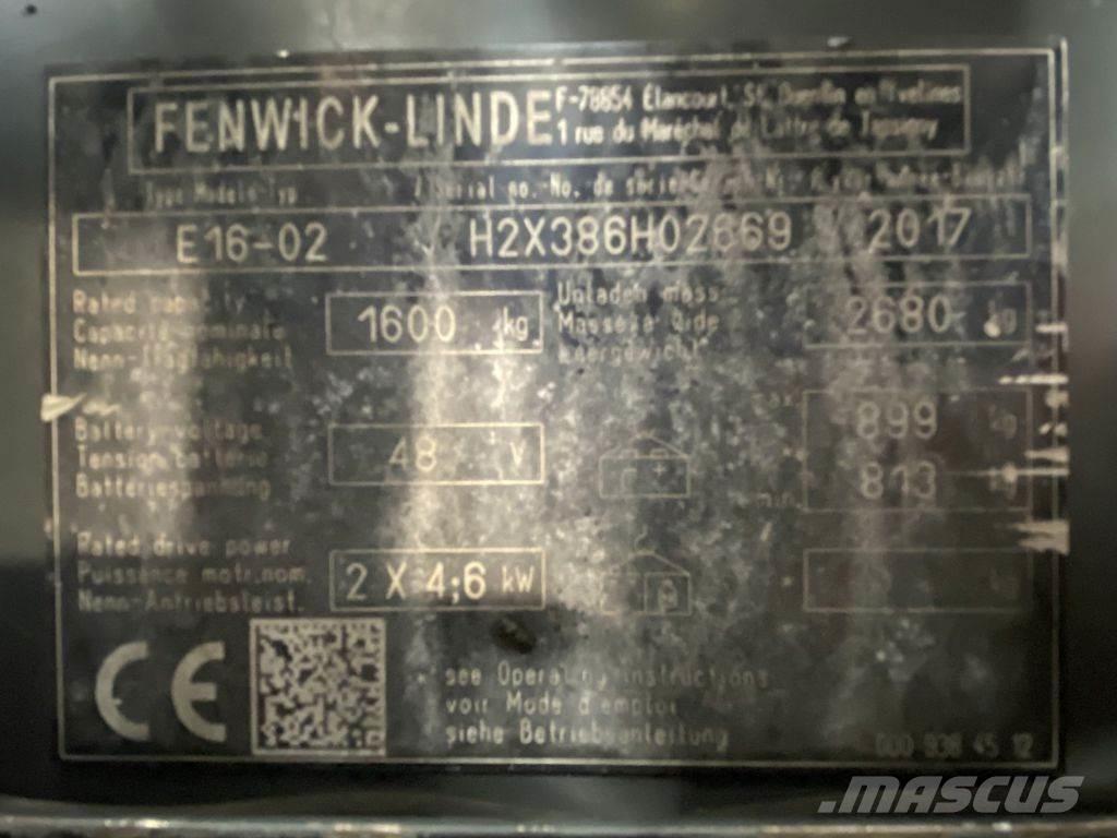 Linde E16 Električni viličari
