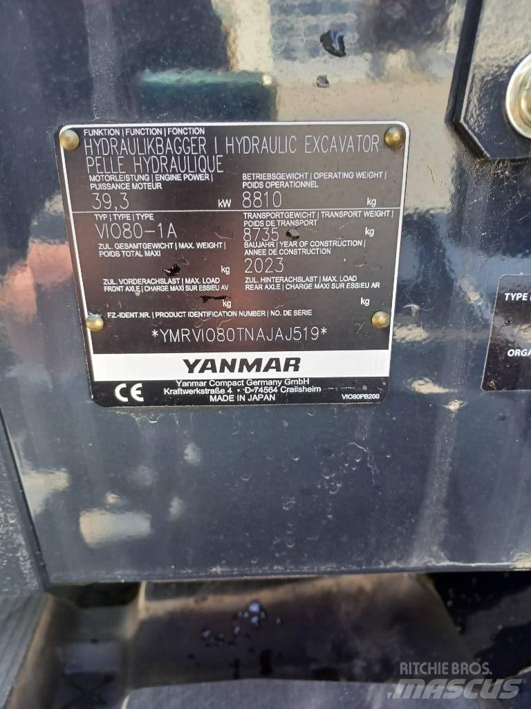Yanmar Vio 80-2PB Mini bageri <7t