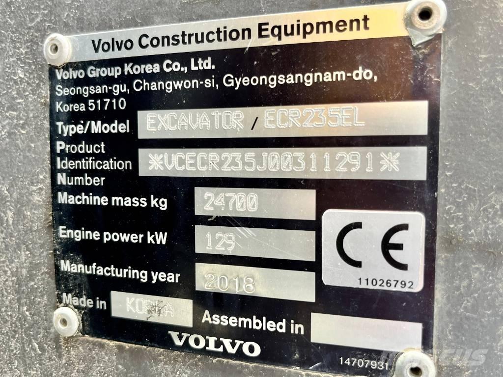 Volvo ECR 235 E Bageri gusjeničari