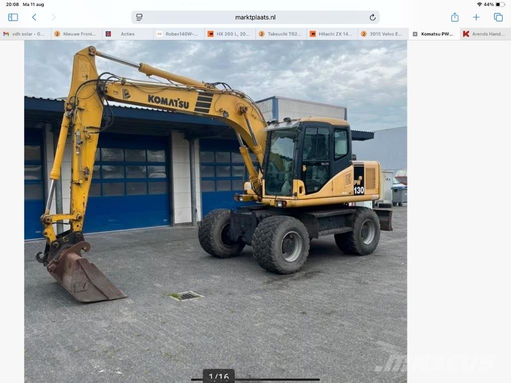 Komatsu PW 130-7K Bageri na kotačima