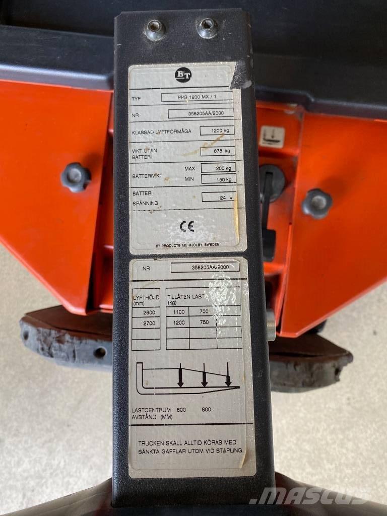 BT PPS 1200 MX / 1 Ručni električni viličar