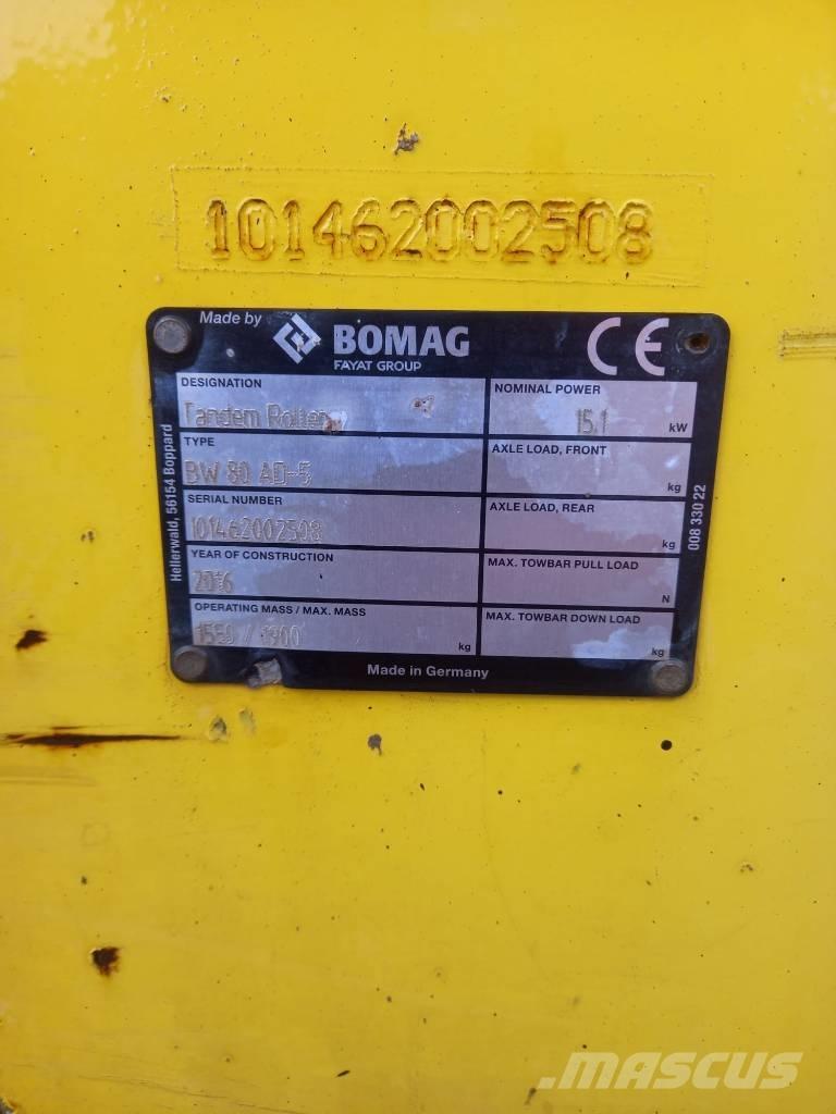 Bomag BW 80 AD-5 Valjci sa dvojnim bubnjem