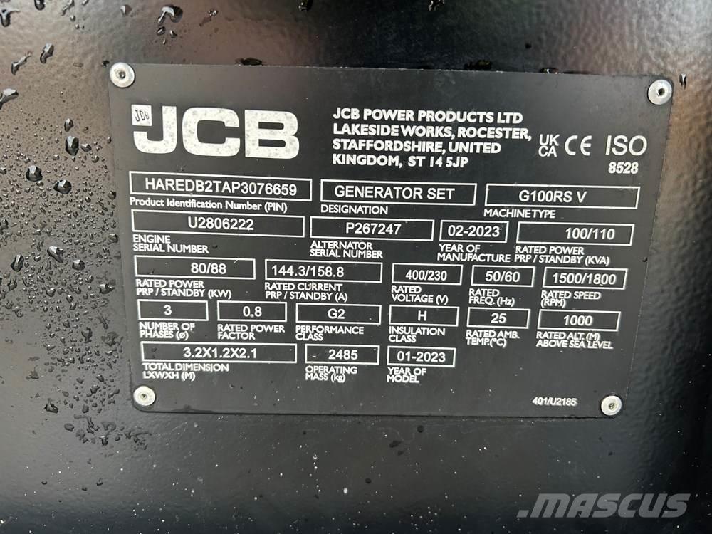JCB G100RS Dizel agregati
