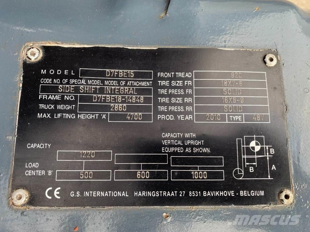 Toyota 7FBEF15 Električni viličari