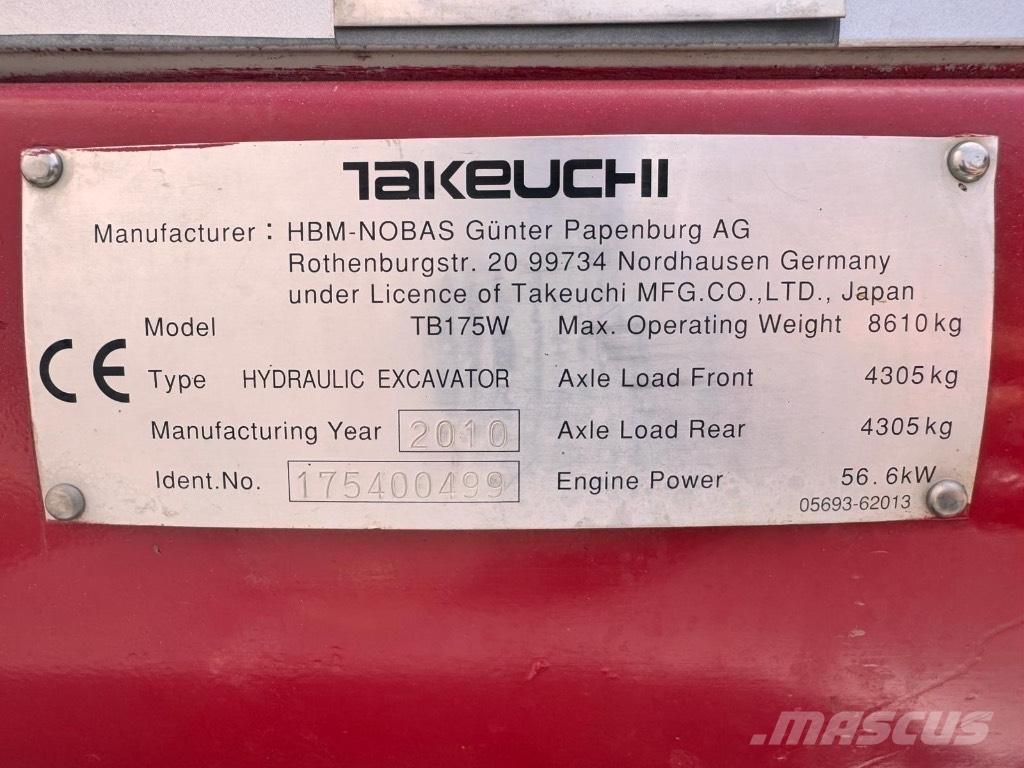 Takeuchi TB 175 W Bageri na kotačima