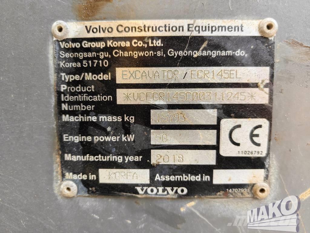 Volvo ECR 145 EL Bageri gusjeničari