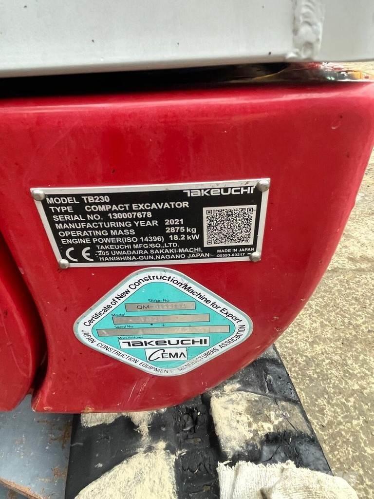 Takeuchi TB230 V3 Mini bageri <7t