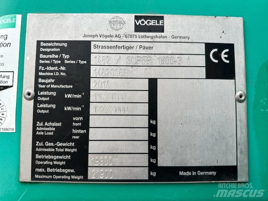 Vögele Super 1800-3i Asfaltni finišeri