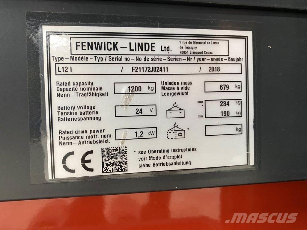 Linde L12 I Ručni električni viličar