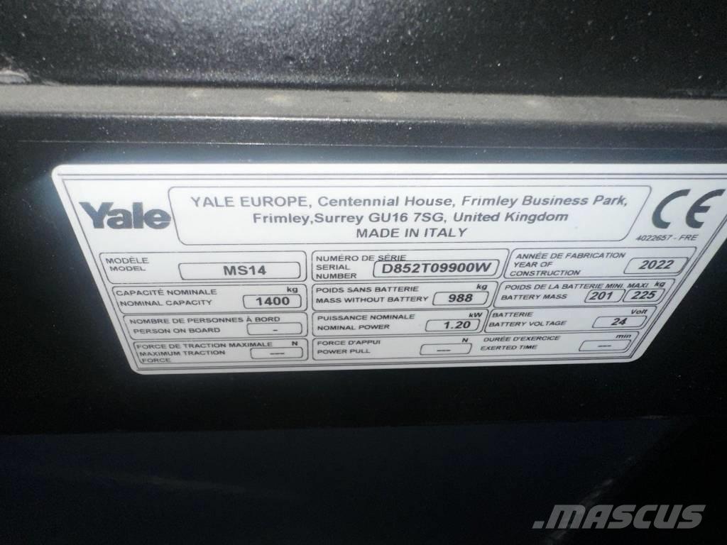 Yale MS 14 AC Ručni električni viličar