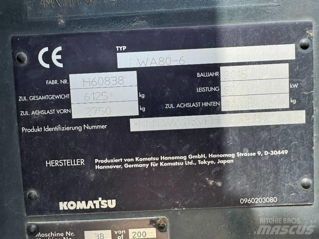 Komatsu WA80-6 Utovarivači na kotačima