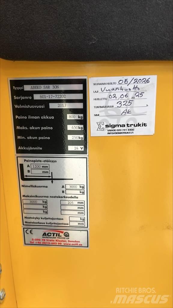 Abeko SAR 30 N Nisko podizni električni viličar