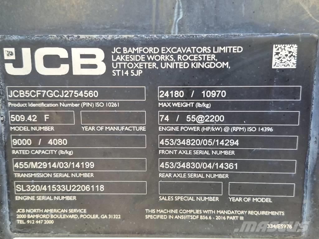 JCB 509-42 Teleskopski viličari