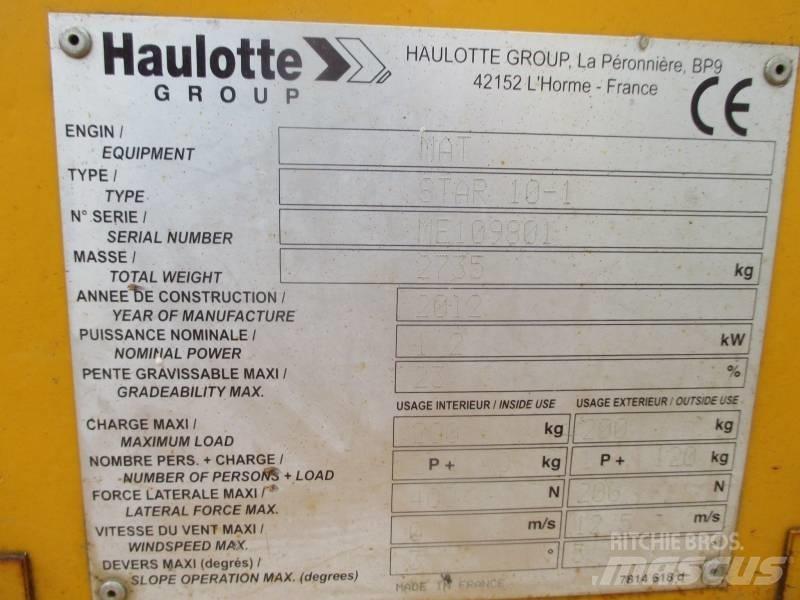 Haulotte Star 10 Vertikalne radne podizne platforme