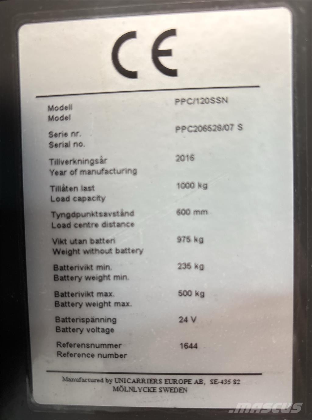 Atlet PPC120 Niskopodizni komisioni viličar