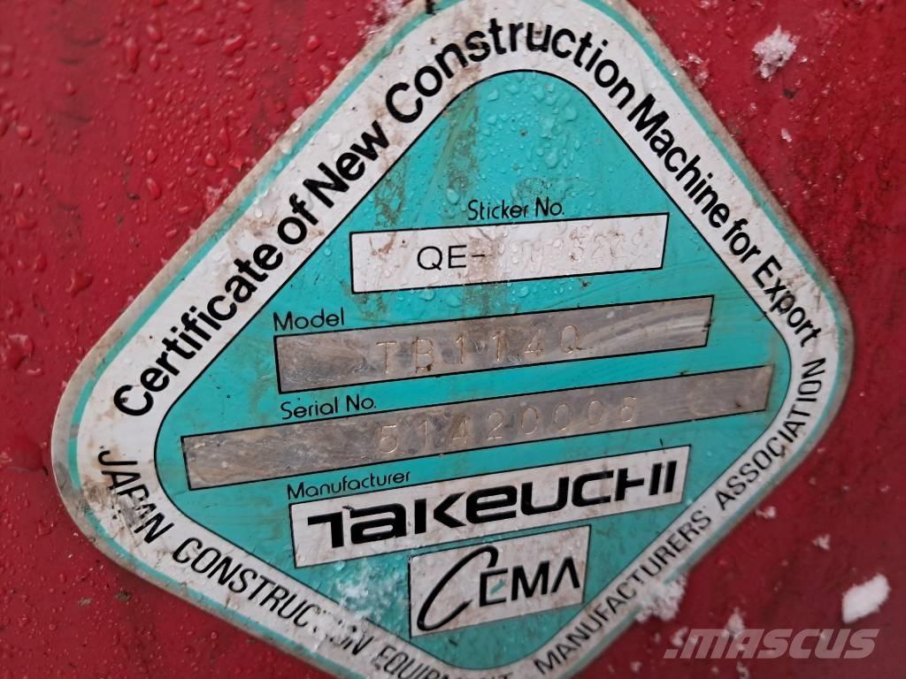 Takeuchi TB 1140 Bageri gusjeničari