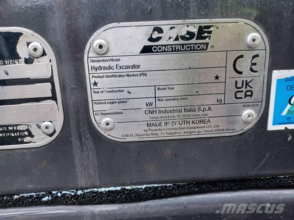 CASE CX 26 C Mini bageri <7t