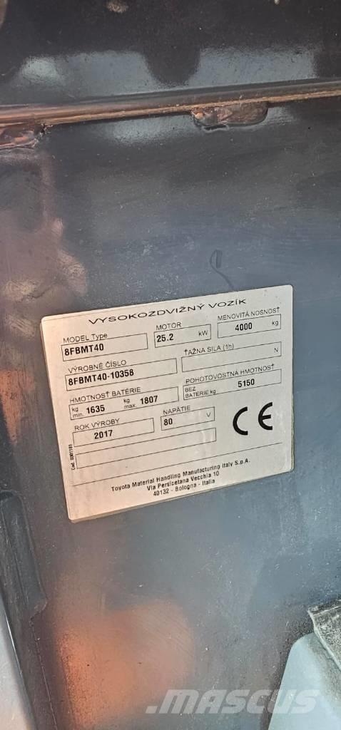 Toyota 8FBMT40 Električni viličari