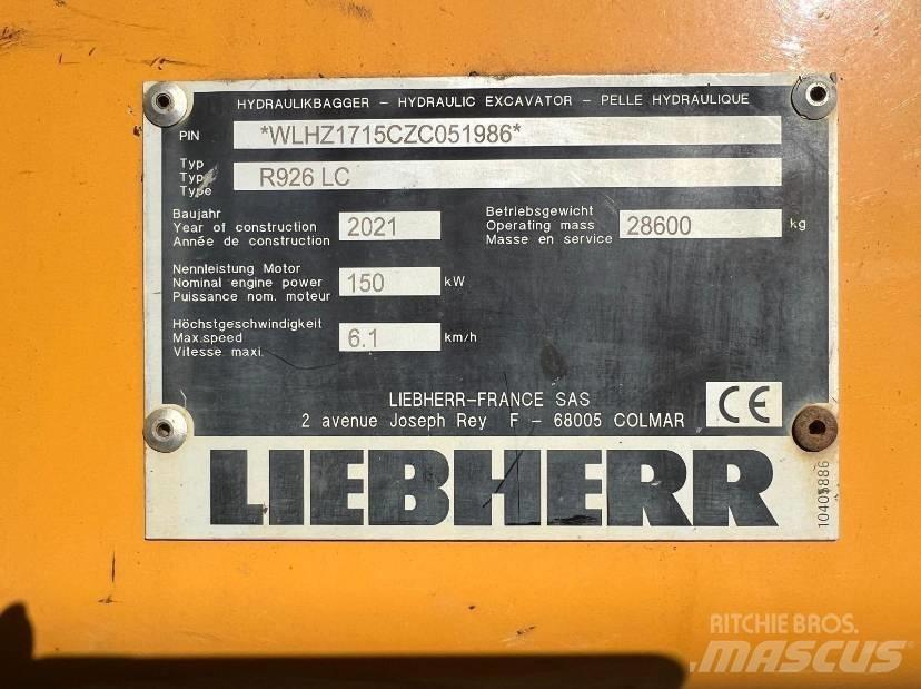 Liebherr R 926 LC Bageri gusjeničari
