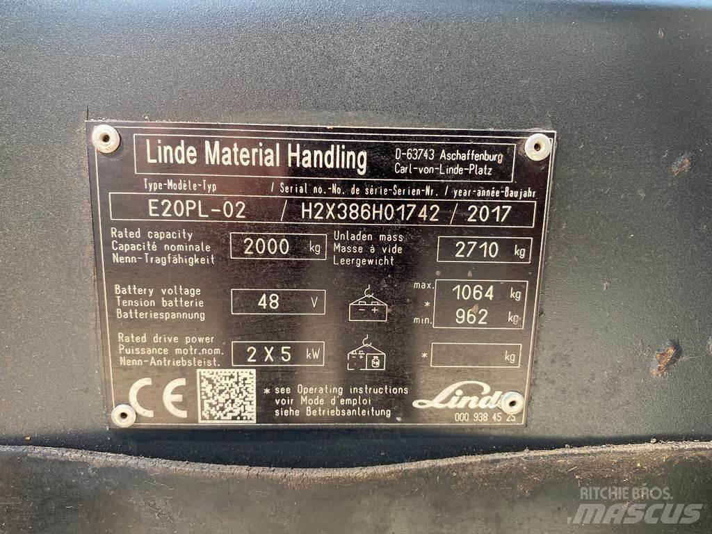 Linde E20PL-02 Električni viličari