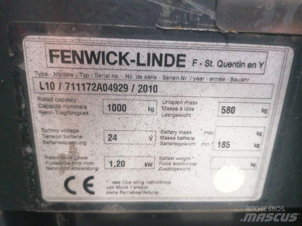 Linde L10 Ručni električni viličar