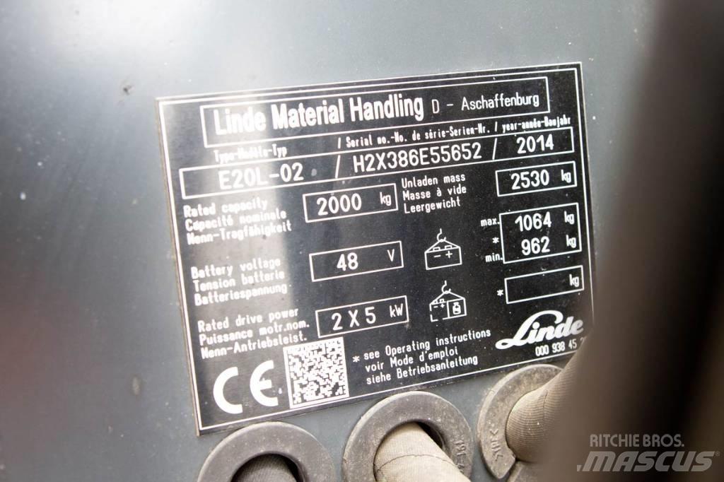 Linde E20L-02 Električni viličari