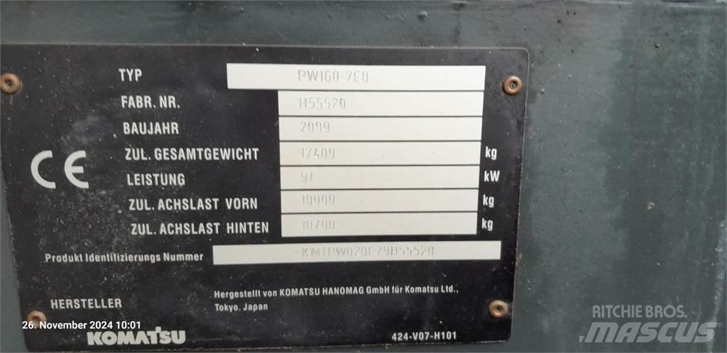 Komatsu PW160-7E0 Bageri na kotačima