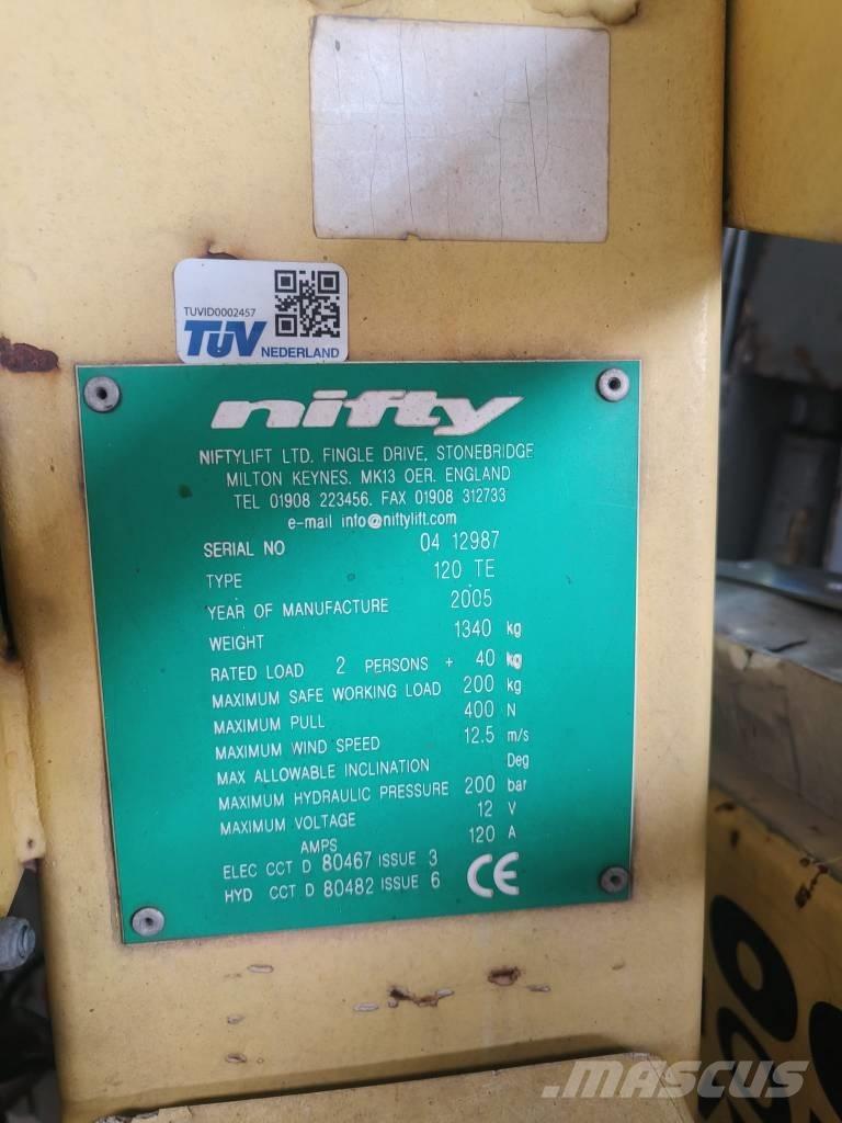 Niftylift 120 TE Vučne prikolice se podiznom košarom