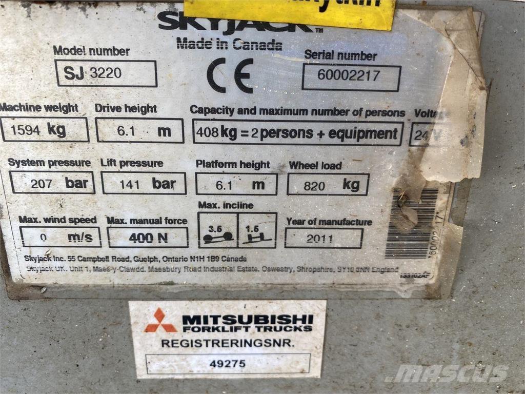 SkyJack SJ3219 Škaraste platforme