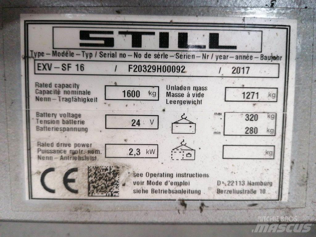 Still EXV SF 16 Ručni električni viličar