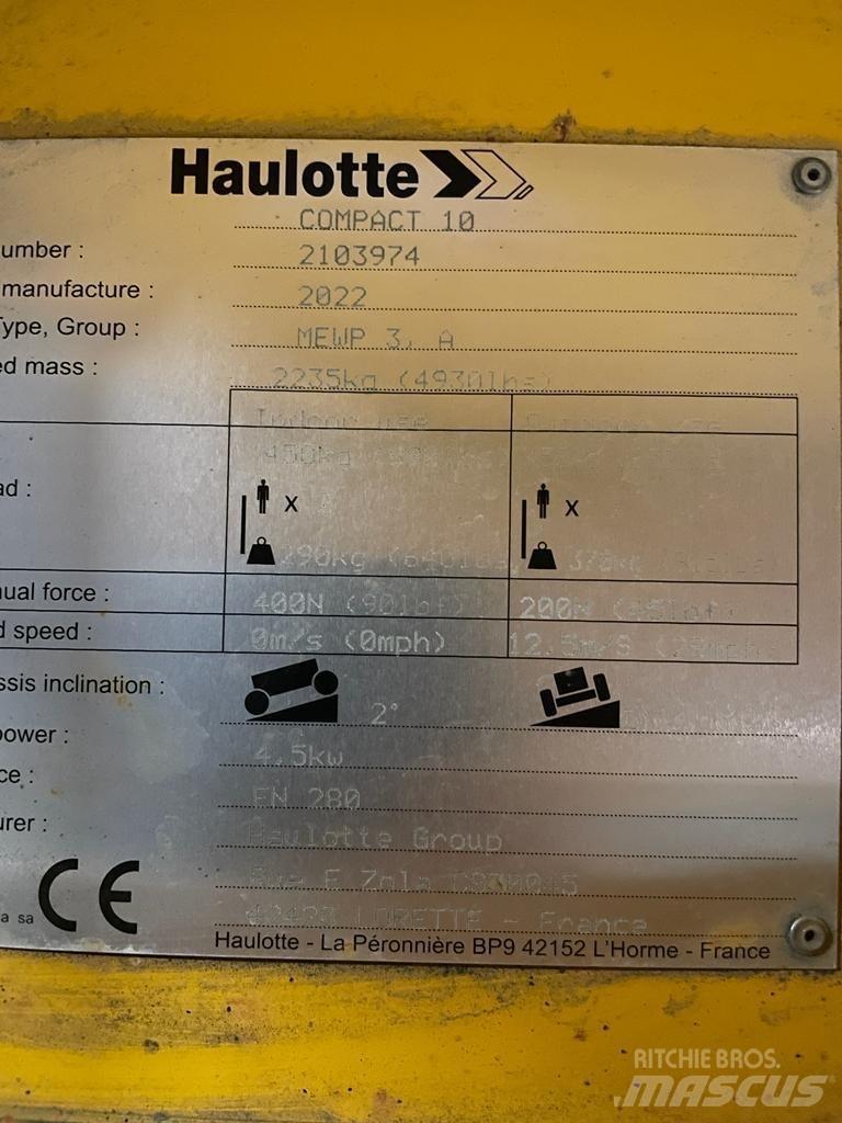 Haulotte Compact 10 Škaraste platforme