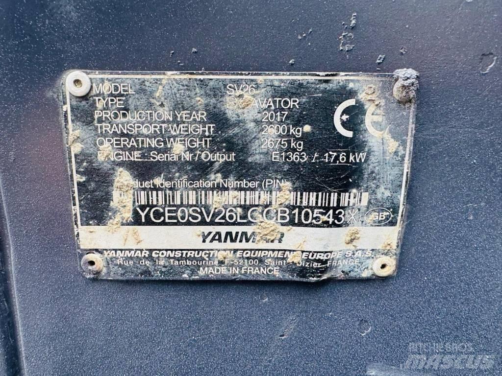 Yanmar SV 26 Mini bageri <7t