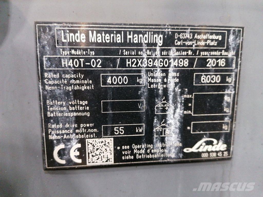 Linde H40T-02 Plinski viličari