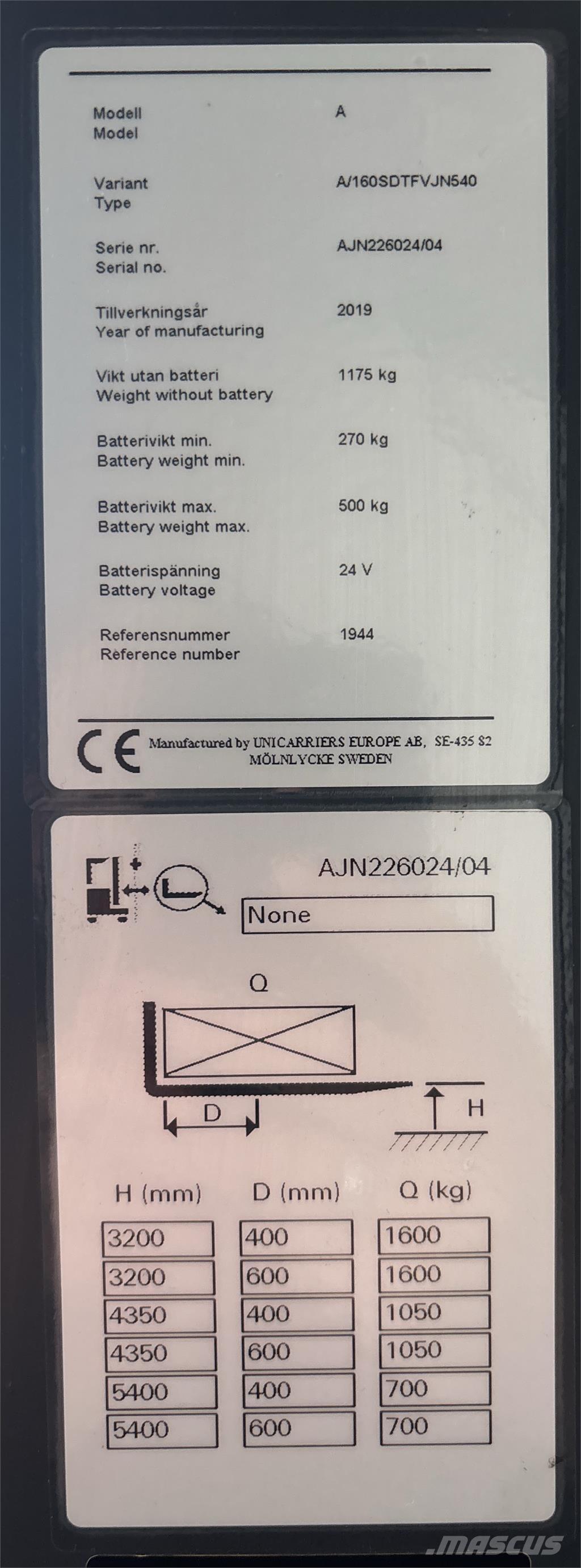 Atlet A160 Samopogonski ručni viličari