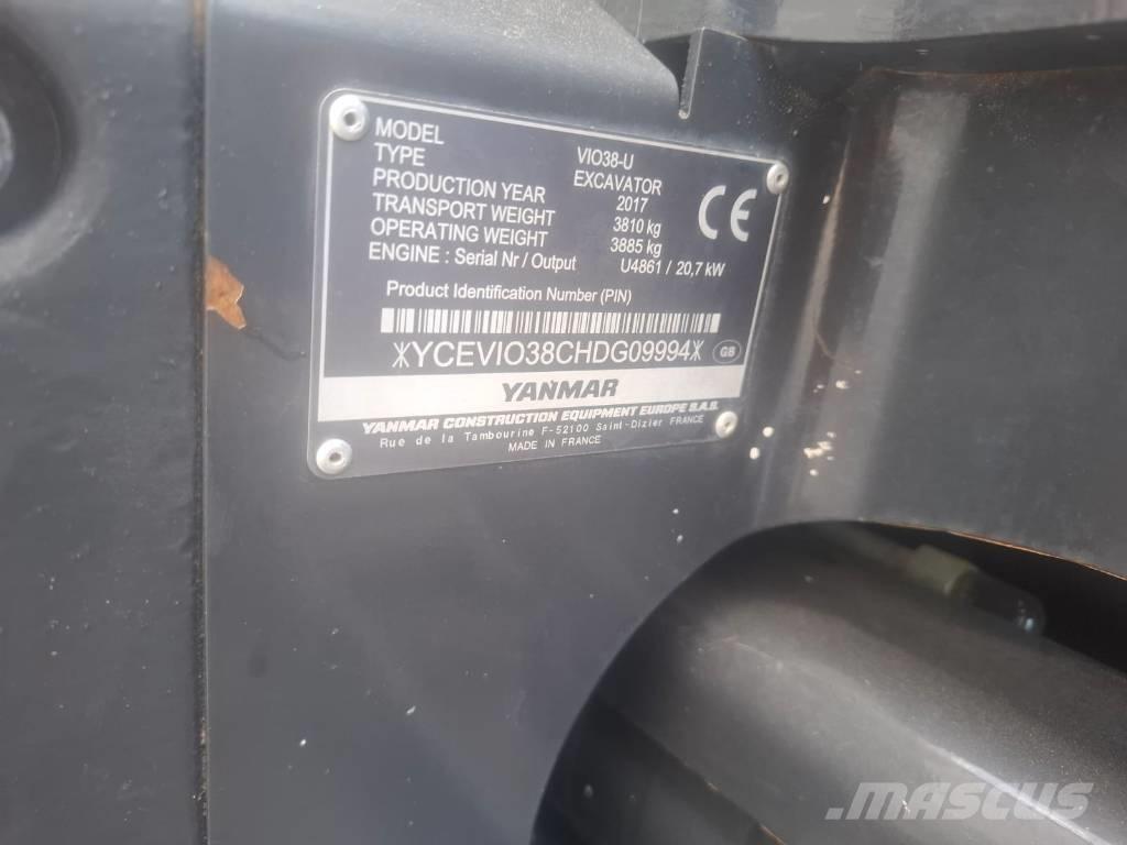 Yanmar Vio 38-U Mini bageri <7t