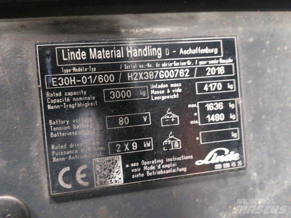 Linde E30H-01/600 Električni viličari