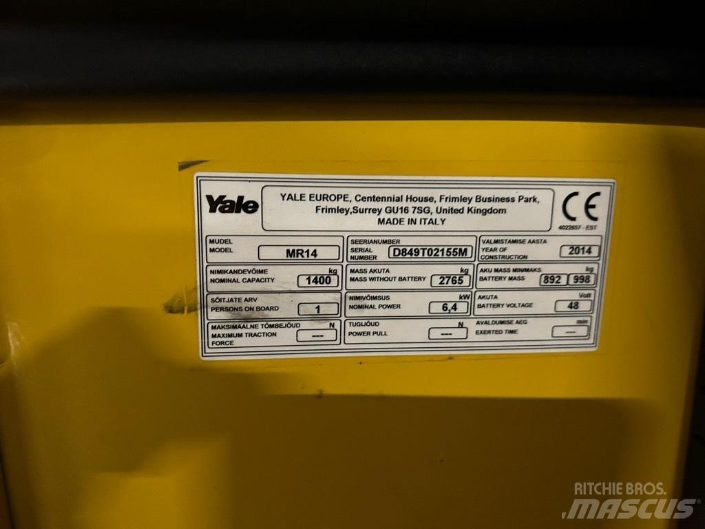 Yale MR 14 Viličari sa pomičnim stupom