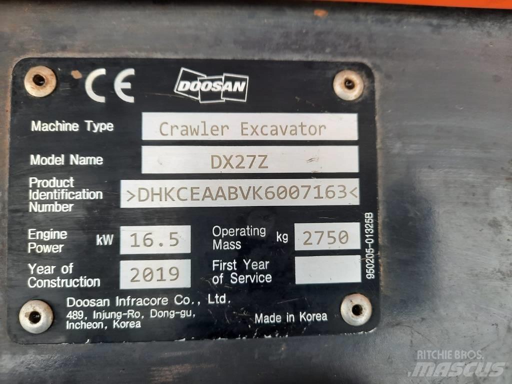 Doosan DX 27 Z Mini bageri <7t