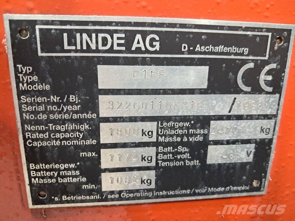 Linde E18P Električni viličari