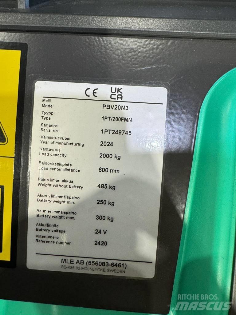 Mitsubishi PBV20N2 Nisko podizni električni viličar sa platformu