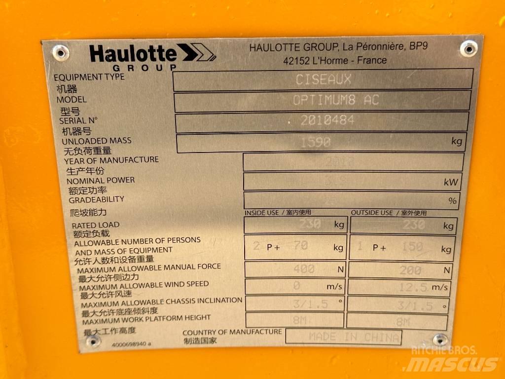 Haulotte OPTIMUM 8 Škaraste platforme