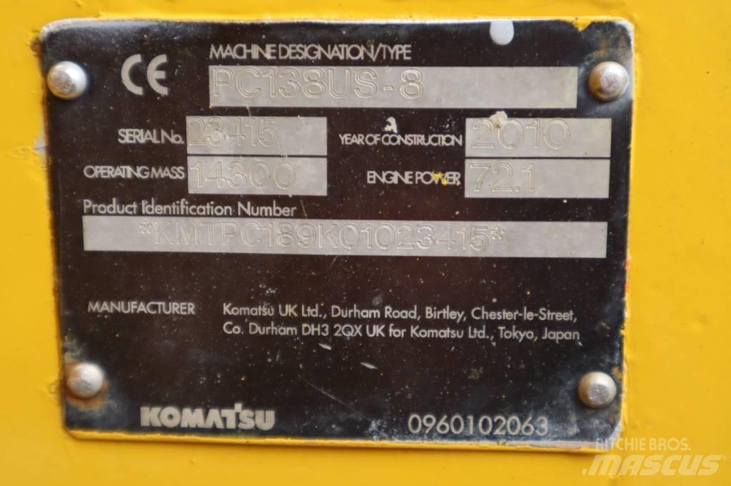 Komatsu PC138US-8 Bageri gusjeničari