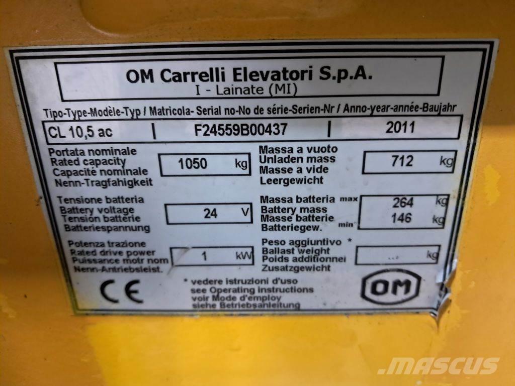 OM CL 10.5ac Ručni električni viličar