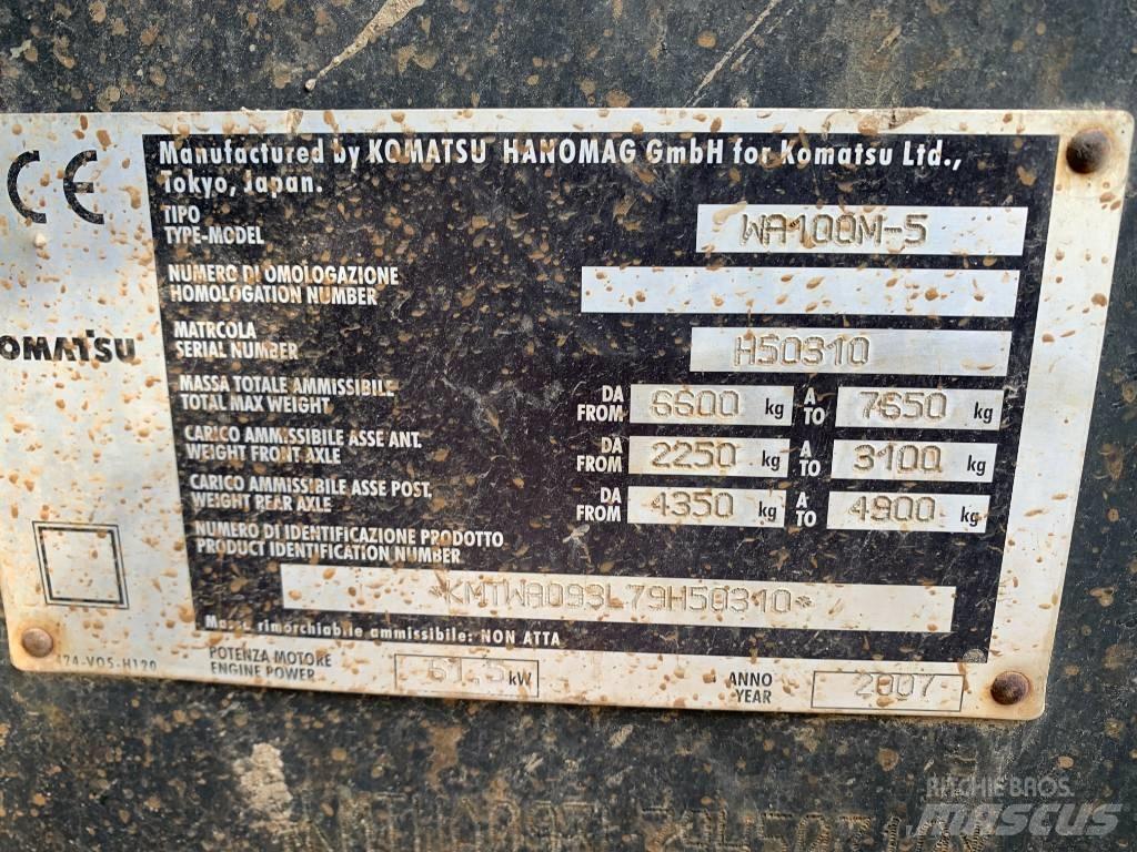 Komatsu WA 100 M-5 Utovarivači na kotačima